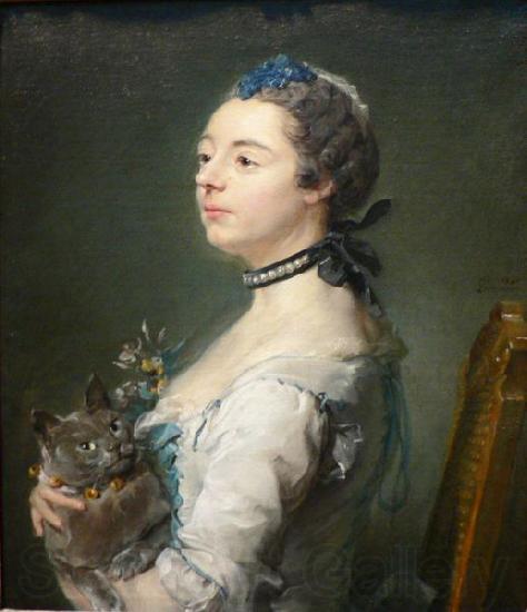 Jean-Baptiste Perronneau Portrait of Magdaleine Pinceloup de la Grange, nee de Parseval Norge oil painting art
